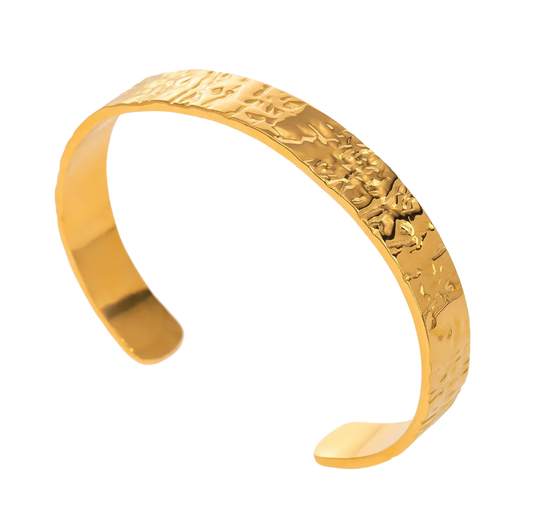 Brazalete dorado texturizado - Luz