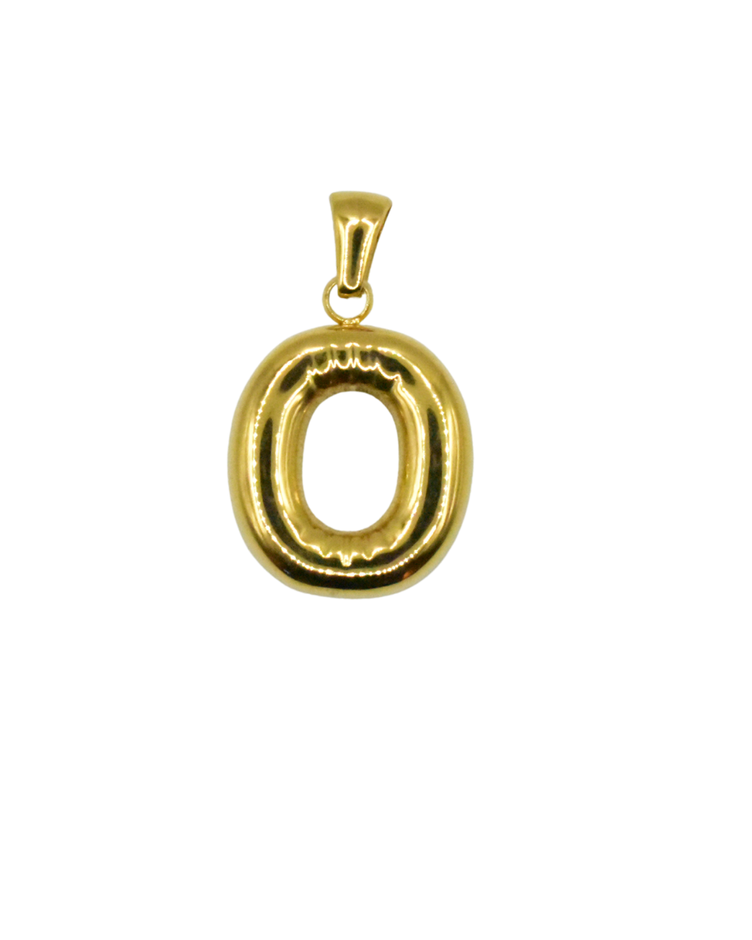 Charm inicial en forma de letra dorada, colección Letras de Auredune, detalle del acabado