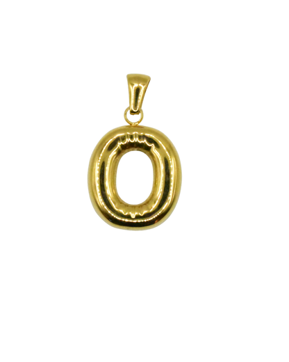 Charm inicial en forma de letra dorada, colección Letras de Auredune, detalle del acabado