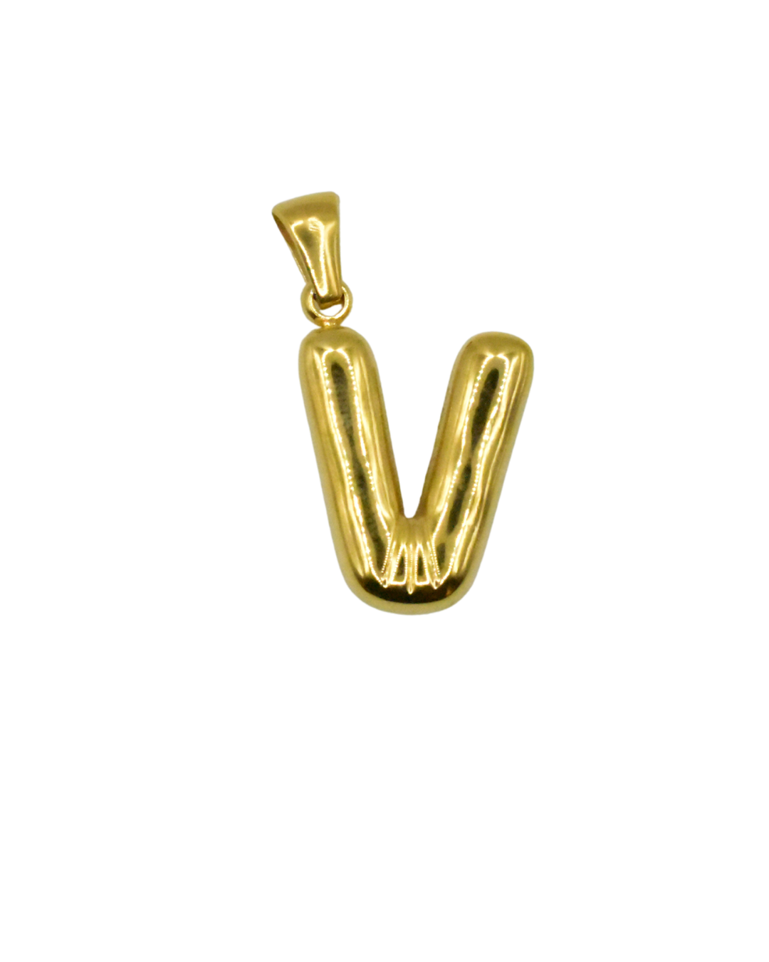 Charm inicial en forma de letra dorada, colección Letras de Auredune, fotografía de producto