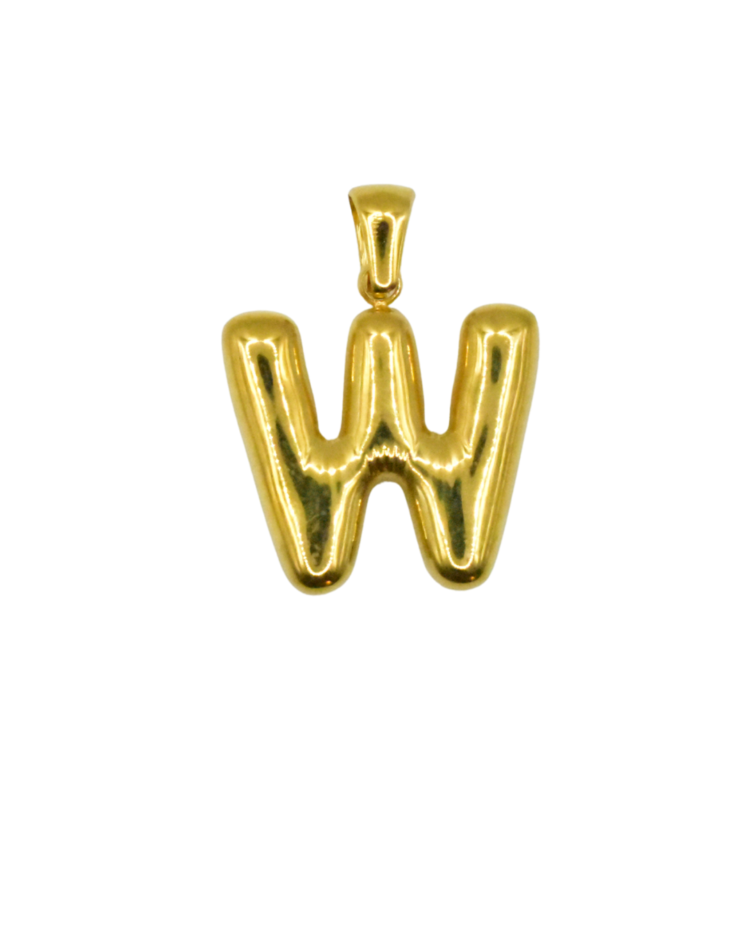 Charm inicial en forma de letra dorada, colección Letras de Auredune, imagen de detalle