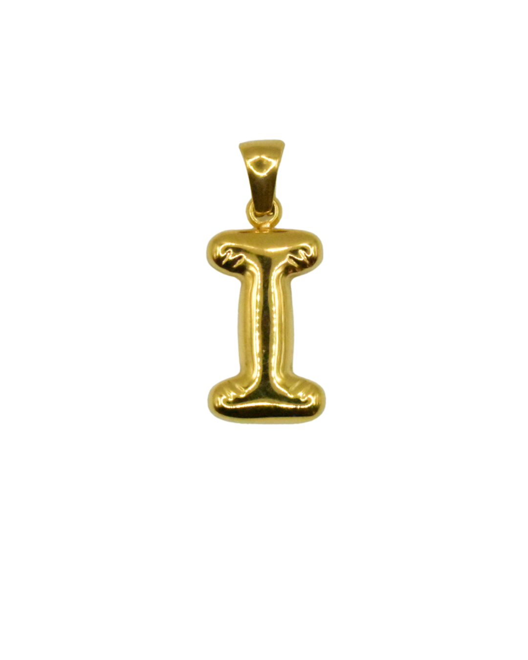 Charm letra inicial de acero inoxidable dorado, colección Letras de Auredune
