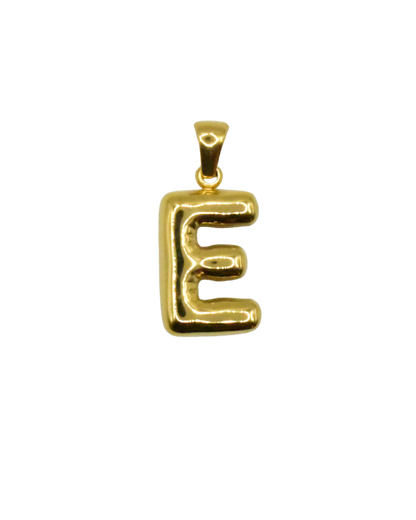Charm letra inicial personalizable en acero inoxidable dorado, Auredune