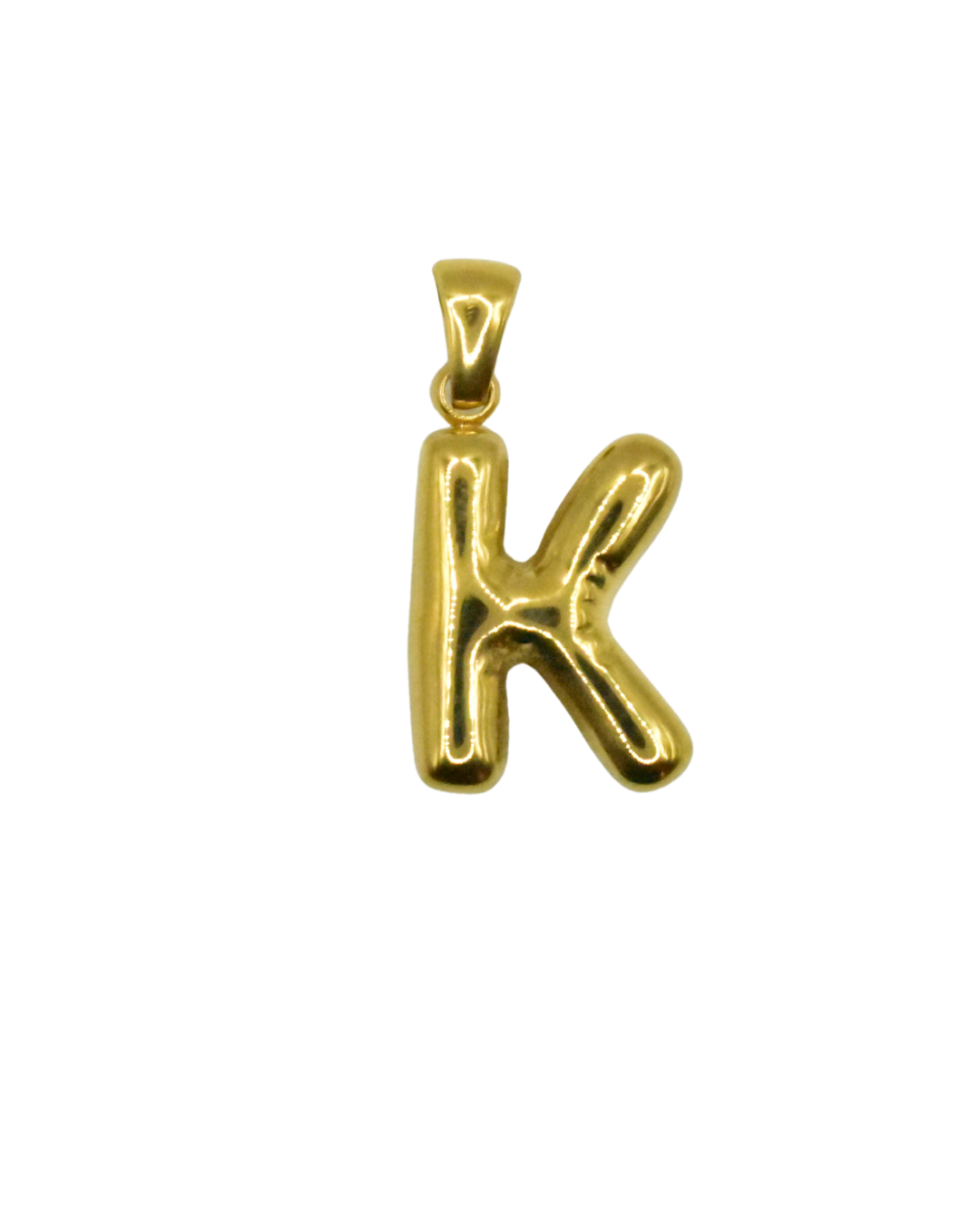 Charm letra inicial dorado con acabado en oro de 18k, Auredune