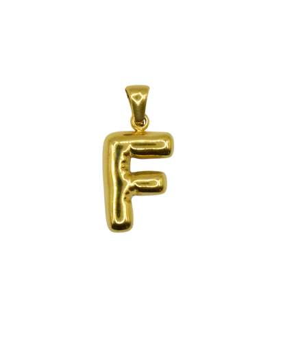 Charm inicial dorado para collar, colección Letras de Auredune