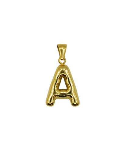 Charm inicial en forma de letra dorada, colección Letras de Auredune